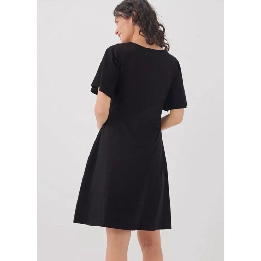 NWT Pact Organic Cotton Blend V Neck Fit & Flare Easy Dress - Picture 3 of 14